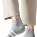 Cotton Blend Ankle Socks, Mixed Colors, Regular Size, 5 Pairs With 1 Gift, Casual Wear, Machine Washable