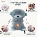 ⁦Breathing Teddy LED Lamp Night Light for Kids Lover Gifts for Teen Girls Boys Nightlight Lamp Cute Aesthetic Baby Room Decor Gifts for Girlfreinds Item (Teddy)⁩ - الصورة ⁦5⁩