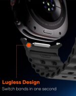 ⁦Rugged Band Compatible with Samsung Galaxy Watch 7 Ultra Band 47mm, Silicone Sport Strap Marine Bands for Galaxy Watch Ultra 2024 Men Women⁩ - الصورة ⁦2⁩