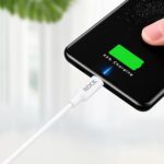 ⁦كابل شحن تصميم متين من بلاستيك بي في سي من اي لوك، طول 1 م (USB نوع ايه إلى نوع سي، لون أبيض)⁩ - الصورة ⁦4⁩