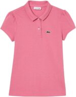 Lacoste Girls Scalloped Collar Mini Piqué Polo Shirt SPORTSWEAR