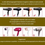 ⁦موزع شعر سيليكون قابل للطي للشعر المجعد والمموج - مرفق مجفف شعر محمول قابل للتكيف مع مجففات الشعر بقطر 4-5 سم - أداة تصفيف مضادة للتجعد للحصول على كثافة وتحديد ولمعان (أزرق)⁩ - الصورة ⁦5⁩