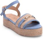 Sandal Flat Burlap and Suede K-16