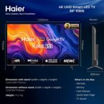 ⁦تلفزيون من هاير بشاشة ٥٥ بوصة، بدقة 4K، موديل H55K80EU، بتقنية كيو إل إي دي⁩ - الصورة ⁦8⁩