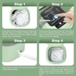 ⁦Mini Portable Washing Machine, 9L, 3 Modes, Blue Light, Ideal for Underwear, Socks, Baby Clothes. Foldable for Space-Saving, Perfect for Apartments, Hotels, Camping & Travel (Green)⁩ - الصورة ⁦6⁩