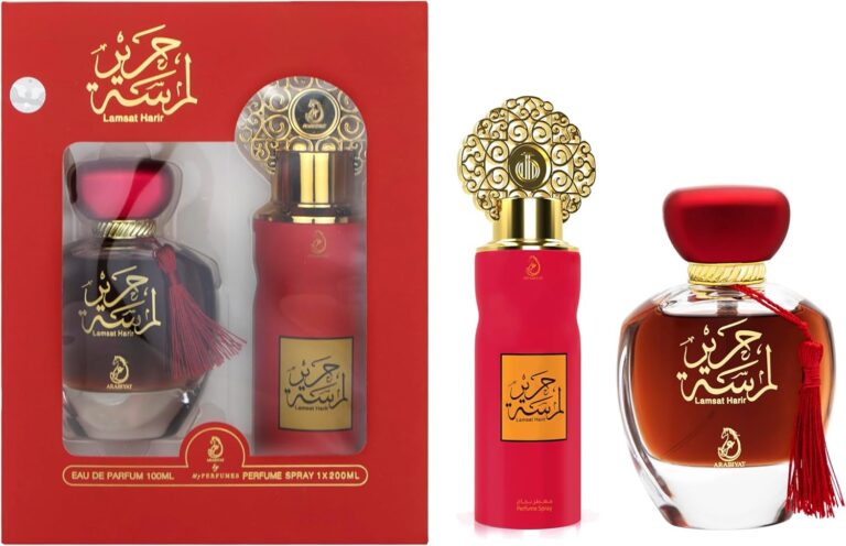 عطر لمسات اورينتال هرير او دي بارفان من عربيات، 100 مل + بخاخ عطر 200 مل | مجموعة هدايا للرجال والنساء