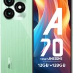 Itel A70 | 12GB (4+8) RAM + 128GB ROM| 13MP Dual Rear Camera & 8MP Front Camera | 5000mAh Battery with Type-C Charging | Dynamic Bar | Side Fingerprint Sensor | Octa-Core Processor | Field Green