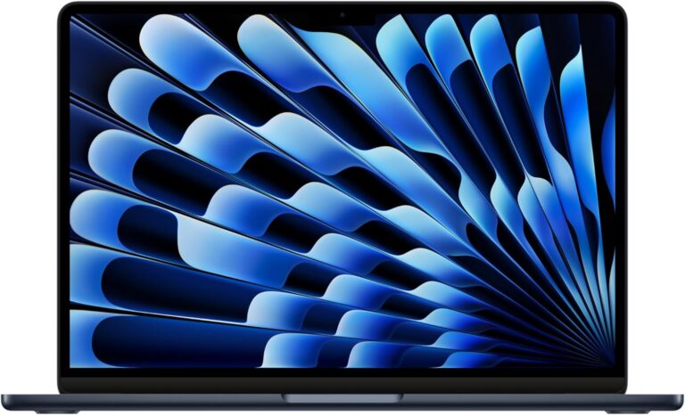 ابل لابتوب ماك بوك اير 2024 13 انش مع شريحة M3: شاشة ليكويد ريتينا 13.6 انش، ذاكرة RAM 8GB، ذاكرة تخزين SSD 512GB، لوحة مفاتيح مضيئة، كاميرا فيس تايم HD 1080p، ميترناخت