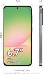 ⁦Samsung Galaxy A56 5G, Android Smartphone, 256GB Storage, 8GB RAM, Awesome Graphite, 6x OS Upgrades, Large Display, Long Battery Life 1 Year Warranty/Local Version⁩ - الصورة ⁦2⁩
