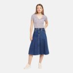 ⁦Levi's Womens Pleated Midi Skirt Skirt (pack of 1)⁩ - الصورة ⁦4⁩