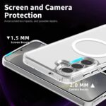 ⁦دلـع موبايلك جراب شفاف لموبايل سامسونج جالاكسي S25 FE شبكة الجيل الخامس 5G [متوافق مع ماج سيف] [مغناطيس قوي] غطاء جوال مغناطيسي رفيع ممتص للصدمات خفيف الوزن ومتين لتعزيز الحماية والأناقة⁩ - الصورة ⁦4⁩