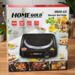 ⁦Home Gold 1 Eye Electric Cooker, 1000 Watts, Non-Stick Surface with Temperature Levels, Overheat Protection, Auto Shut-Off, Black -13-2023⁩ - الصورة ⁦3⁩