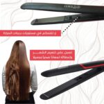 ⁦مكواة فرد الشعر بألواح مغطاة بالسيراميك بخاصية الكيراتين وتقنية نانو سيلفر المضادة للبكتيريا والتحكم في درجة الحرارة وتسخين فوري وحماية إيقاف التشغيل التلقائي من سوكاني، SK-955، لون أسود⁩ - الصورة ⁦4⁩