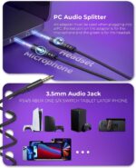 ⁦سماعات راس للالعاب H2002d من هافيت لاجهزة بلاي ستيشن 4 وبلاي ستيشن 5 والكمبيوتر وXbox Series X|S وXbox One مع ميكروفون - مشغلات 53 ملم - اطار الومنيوم متين⁩ - الصورة ⁦5⁩