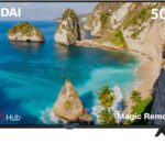 تلفزيون هيونداي سمارت بشاشة LED 50 بوصة بدقة 4K UHD مع ريسيفر مدمج، أسود - L50HYNDA650