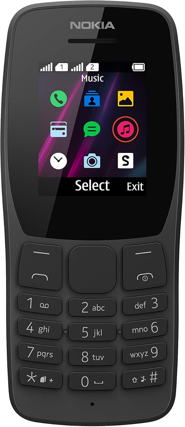 71OTHjWlOL._AC_SL1500_.jpg NOKIA 110 Feature Phone, Dual SIM, 4 MB RAM, Camera - Black