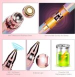 ⁦ماكينة تشذيب الحواجب HX-203 حريمي لإزالة شعر الوجه - جهاز حلاقة 2 في 1، بشكل أحمر شفاه تناسب الوجه والجسم، جهاز محمول وسريع الاستخدام⁩ - الصورة ⁦4⁩
