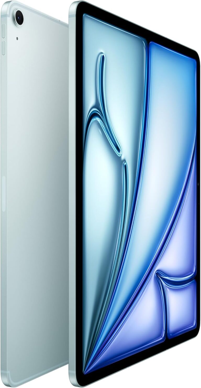 ابل ايباد اير 13 انش مع شريحة M3 مصممة لذكاء ابل وشاشة ليكويد ريتينا 128GB وكاميرا امامية وخلفية 12MP وواي فاي 6E + شبكة اتصال خلوية 5G وخاصية التعرف باللمس وبطارية تدوم طوال اليوم - ازرق
