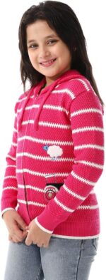 Andora girls Hooded Neck Striped Pullover Sweater (pack of 1) - الصورة 2