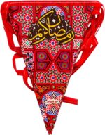 ⁦زينة رمضان عروض فنوني 3 قطع زينه مثلث جامبو كبير كارتون طباعه وجهين عالي الجوده وحبل قوي شديد التحمل كل فرع 4 متر طول و 10 ورقات في الفرع الواحد - 3 فروع زينه رمضان اشكال رمضانيه جميله - زينه رمضان⁩ - الصورة ⁦3⁩
