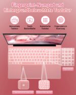 ⁦لاب توب 15.6 بوصة دقة FHD 1080 بمعالج سيليرون N5095 رباعي النواة 2.9GHz وذاكرة رام 16GB DDR4 و1TB SSD، بطارية 44w، واي فاي 2.4/5G، بلوتوث 4.2، لوحة مفاتيح بإضاءة (دعم اللغة العربية غير مؤكد)، وردي⁩ - الصورة ⁦4⁩