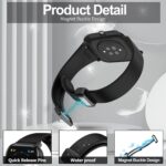 ⁦Compatible with Amazfit GTS bracelet, 20 mm silicone replacement watch strap for Amazfit GTS 4/GTS 4 Mini/GTS 3/GTS 2/GTS 2 Mini/GTS 2e/Amazfit Bip 3/Bip U/Bip U Pro/Bip S/Bip Lite/GTR 42 mm⁩ - الصورة ⁦3⁩