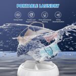 ⁦غسالة محمولة موديل تيربو متعددة الاستخدامات للأطباق والملابس، تعمل بتقنية فوق الصوتية عبر USB مع خاصية الدوران العكسي، مثالية للمنزل والسفر⁩ - الصورة ⁦3⁩