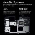 ⁦Nothing Phone (2a) Plus Smartphone, MTK 7350 Pro 50 MP Triple Camera, 6.7" 120 Hz AMOLED Display, 5000mAh 50W Fast Charge NFC 12 GB+256 GB Black⁩ - الصورة ⁦3⁩