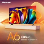 ⁦تلفزيون 75A6N ذكي 75 بوصة 4K UHD فيدا بتقنية دولبي فيجن HDR10 بلس، بالذكاء الاصطناعي 4K ووضع اللعب بلس وتقنية دي تي اس فيرشوال اكس من هايسينس، لون أسود⁩ - الصورة ⁦4⁩