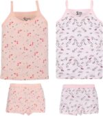 ⁦Funny Bunny Girls' Cotton Sleepwear Underwear Set,Tank Top with Shorts, 2 Piece Set⁩ - الصورة ⁦7⁩