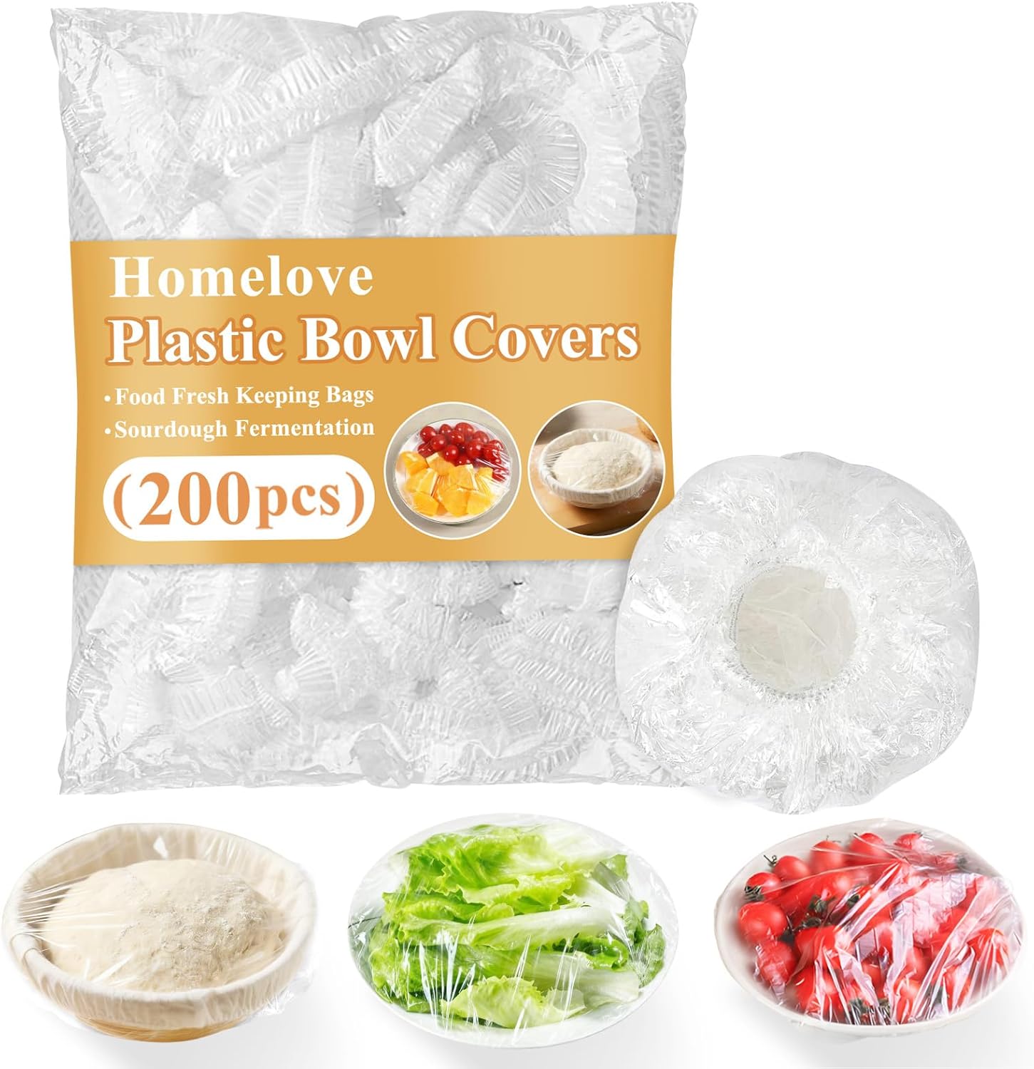 71c6bleMPnL._AC_SL1500_.jpg اكياس للحفاظ على الطعام طازجًا، اغطية طعام من 200 قطعة، اغطية تخزين الطعام المرنة والقابلة لاعادة الاستخدام، اغطية الاوعية المرنة والقابلة للتعديل والمحكمة الغلق، تغليف محكم بمقاس عالمي