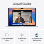 ⁦ابل ماك بوك اير 2025 (15 انش، شريحة ابل M4 مع وحدة معالجة مركزية 10 انوية، وحدة معالجة رسومات جرافيكية 10 انوية، ذاكرة موحدة 16GB، 256GB) - ازرق سماوي، عربي/انجليزي⁩ - الصورة ⁦2⁩