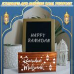 ⁦زينة رمضان من كويكاي، لافتة خشبية معلقة لشهر رمضان، لافتة رمضان كريم، ديكور إسلامي، لافتة خشبية معلقة خشبية لتزيين الحفلات الإسلامية⁩ - الصورة ⁦3⁩