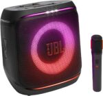 JBL Partybox Encore 2, Wireless Bluetooth Party Speaker with Wireless Mic, 15 Hours of Playtime, IPX4 Splashproof, Pro Sound with AI Sound Boost and Auracast Multi-Speaker Connection, Black