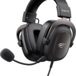 سماعات راس للالعاب H2002d من هافيت لاجهزة بلاي ستيشن 4 وبلاي ستيشن 5 والكمبيوتر وXbox Series X|S وXbox One مع ميكروفون - مشغلات 53 ملم - اطار الومنيوم متين