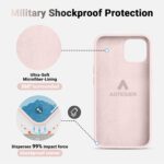 ⁦AOTESIER Compatible with iPhone 12 Phone Case and iPhone 12 Pro Case 6.1 inch,Silky Touch Premium Soft Liquid Silicone Rubber Anti-Fingerprint Full-Body Protective Flexible Bumper Case (Chalk Pink)⁩ - الصورة ⁦5⁩