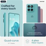 ⁦Motorola Edge 60 Fusion Smartphone (6.67" Super HD Display, 50MP Camera with Moto AI 12/256GB, Android 15) Pantone Amazonite (Blue)⁩ - الصورة ⁦8⁩