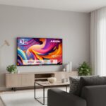 ⁦تلفزيون سمارت AR-43 T4S اندرويد 43 بوصة بدقة FHD بشاشة من نوع A+ بتصميم بدون إطار واتصال واي فاي ومنفذ HDMI وUSB من اريون⁩ - الصورة ⁦2⁩