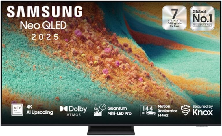 سامسونج تلفزيون سمارت نيو QLED بدقة 4K مقاس 85 بوصة QA85QN85FAUXEG (موديل 2025) – نيو كوانتوم HDR وصوت تتبع الاجسام