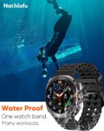 ⁦Rugged Band Compatible with Samsung Galaxy Watch 7 Ultra Band 47mm, Silicone Sport Strap Marine Bands for Galaxy Watch Ultra 2024 Men Women⁩ - الصورة ⁦4⁩
