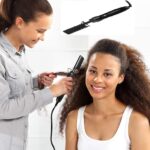 ⁦مكواة فرد الشعر من هوليزون مشط وفرشاة سيراميك كهربائية حرارية شعر مع شاشة بفانوس اشارة للتحكم في درجة الحرارة اسود ABS عبوة قطعة واحدة⁩ - الصورة ⁦4⁩
