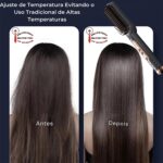 ⁦فرشة حراري فرد الشعر مع مشط مدمج احترافية تسخين سريع - مشط حرارى 1080F درجه - لفرد جميع انواع الشعر - تصفيف الشعر بالقابس القياسية - اسود⁩ - الصورة ⁦2⁩