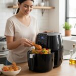 ⁦مقلاة هوائية رقمية 6.5 لتر، 1800 واط - قلي صحي، درجة حرارة قابلة للتعديل وعداد وقت 60 دقيقة من اريون طراز AR-6500AFDI⁩ - الصورة ⁦3⁩
