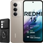 XIAOMI Redmi 15-4G 8+256 GB Smartphone, Screen from 6.9 Inch 120 Hz, Dual Camera 50MP, Snapdragon 685, 7000 mAh, Grey, Charger included - 18 months warranty