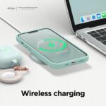 elago Compatible with iPhone 13 Case, Liquid Silicone Case, Full Body Screen Camera Protective Cover, Shockproof, Slim Phone Case, Anti-Scratch Soft Microfiber Lining, 6.1 inch (Aqua Sky) - الصورة 7