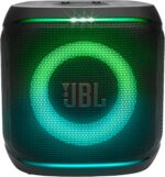 ⁦JBL Partybox Encore 2, Wireless Bluetooth Party Speaker with Wireless Mic, 15 Hours of Playtime, IPX4 Splashproof, Pro Sound with AI Sound Boost and Auracast Multi-Speaker Connection, Black⁩ - الصورة ⁦2⁩