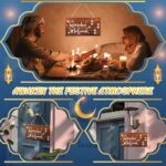 ⁦زينة رمضان من كويكاي، لافتة خشبية معلقة لشهر رمضان، لافتة رمضان كريم، ديكور إسلامي، لافتة خشبية معلقة خشبية لتزيين الحفلات الإسلامية⁩ - الصورة ⁦4⁩