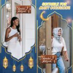 ⁦زينة رمضان من كويكاي، لافتة خشبية معلقة لشهر رمضان، لافتة رمضان كريم، ديكور إسلامي، لافتة خشبية معلقة خشبية لتزيين الحفلات الإسلامية⁩ - الصورة ⁦6⁩