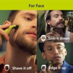 ⁦Philips Norelco OneBlade 360 Face Hybrid Trimmer and Shaver, Frustration Free Packaging, QP2724/90⁩ - الصورة ⁦2⁩