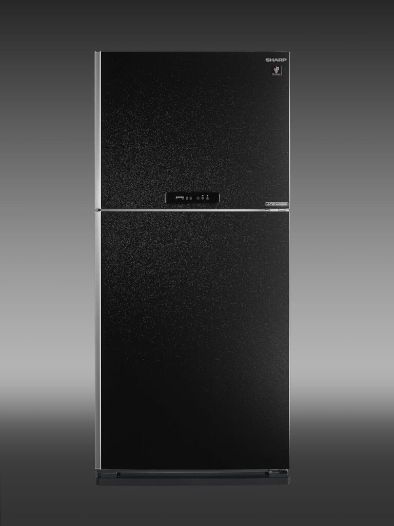 ثلاجة ديجيتال انفرتر نوفروست ببابين من شارب SJ-PV69G-BK، 538 لتر - اسود